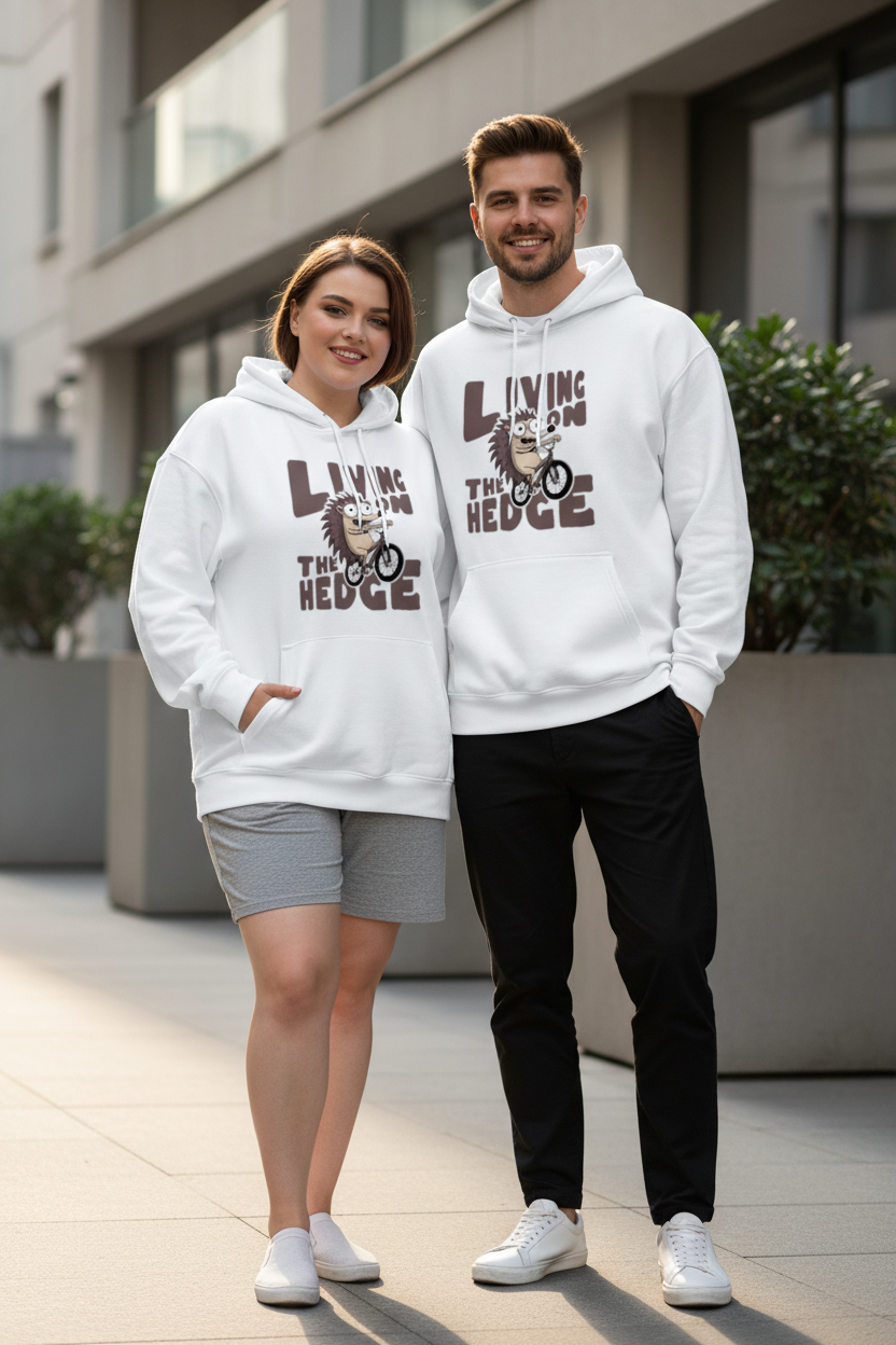 Living On The Hedge Graphic Hoodie | Premium 400 GSM Heavyweight Cotton | Unisex Oversized Fit