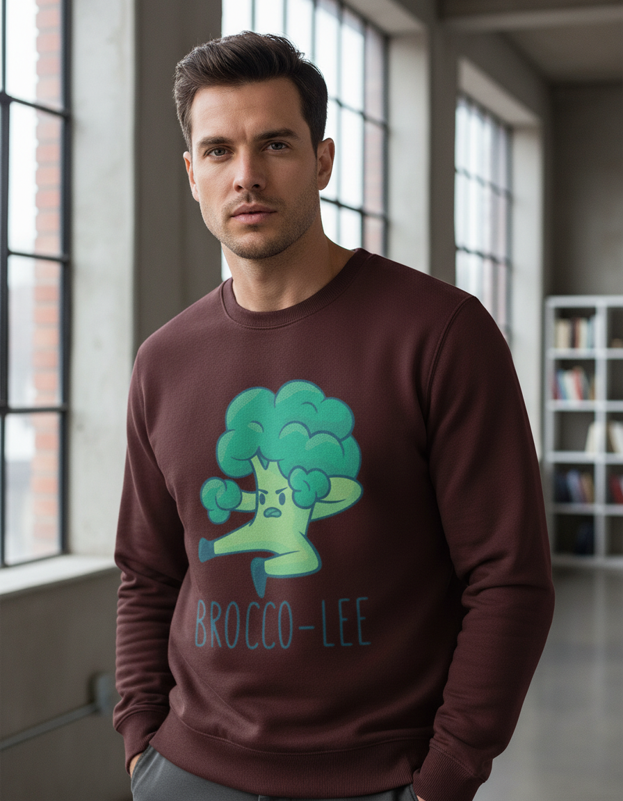 Brocco-Lee Pun Graphic Sweatshirt | 300 GSM Heavyweight Cotton Crewneck