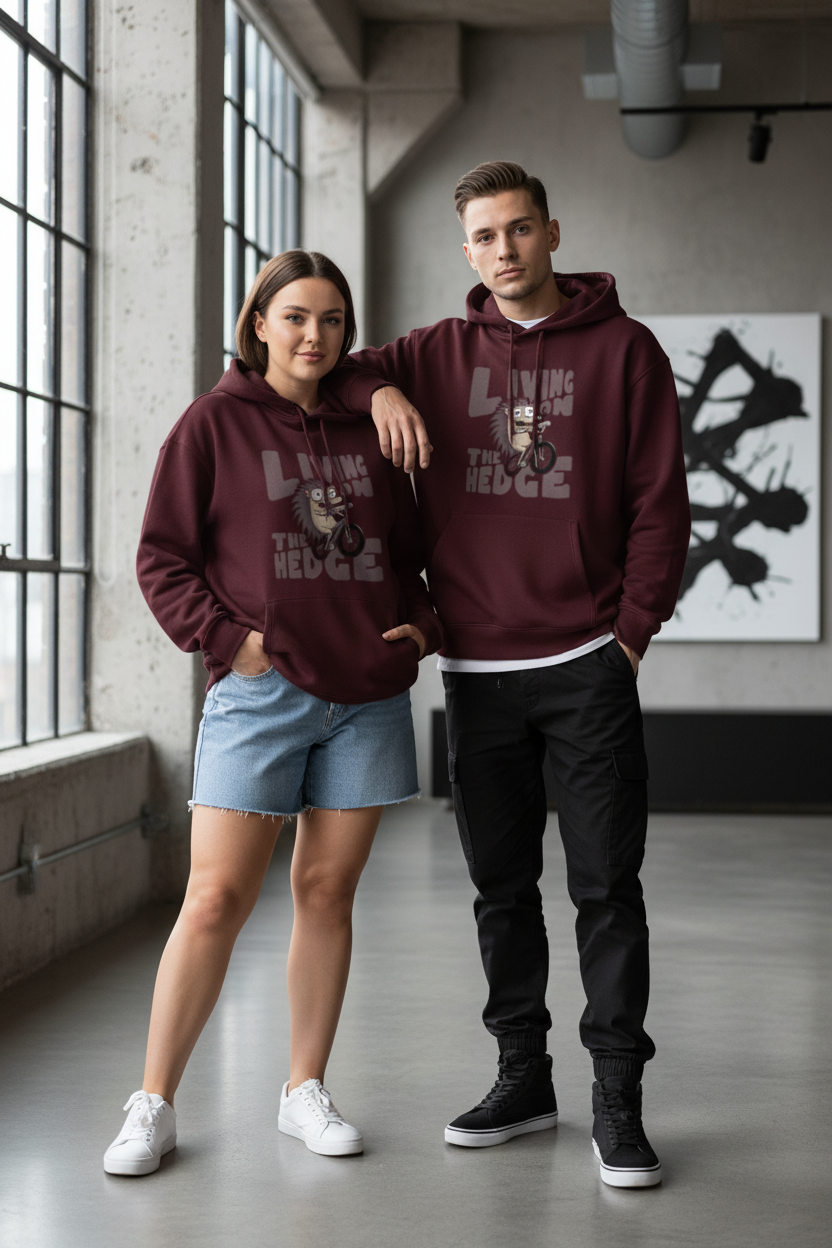 Living On The Hedge Graphic Hoodie | Premium 400 GSM Heavyweight Cotton | Unisex Oversized Fit