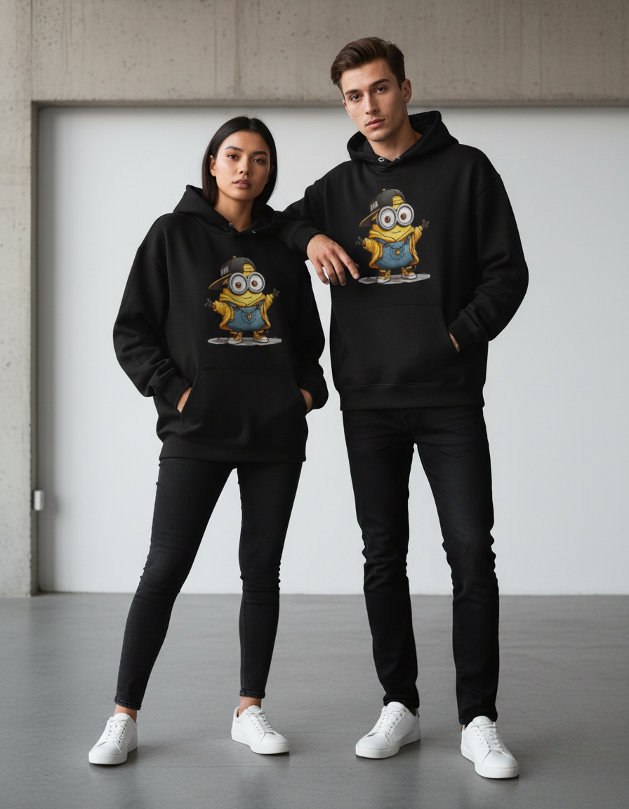 Cool Minion Character Oversized Hoodie | 400 GSM Heavyweight Fleece