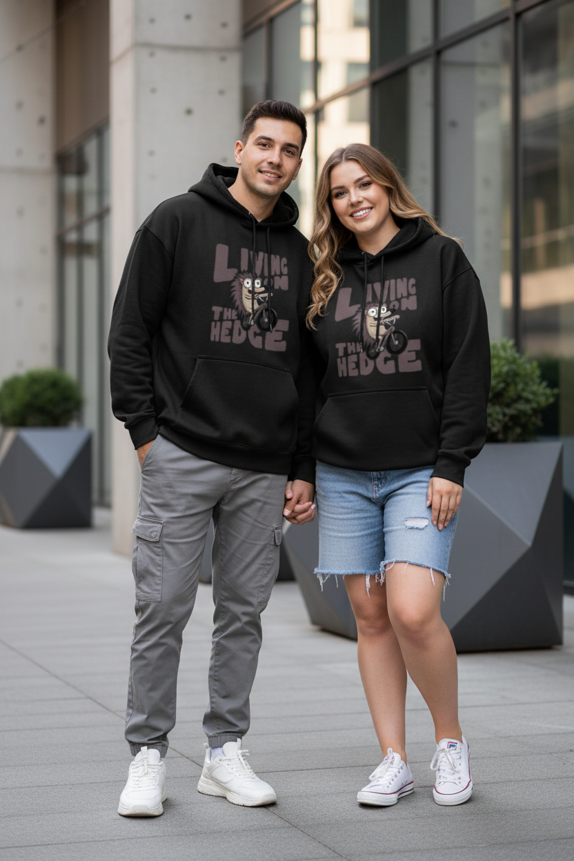 Living On The Hedge Graphic Hoodie | Premium 400 GSM Heavyweight Cotton | Unisex Oversized Fit