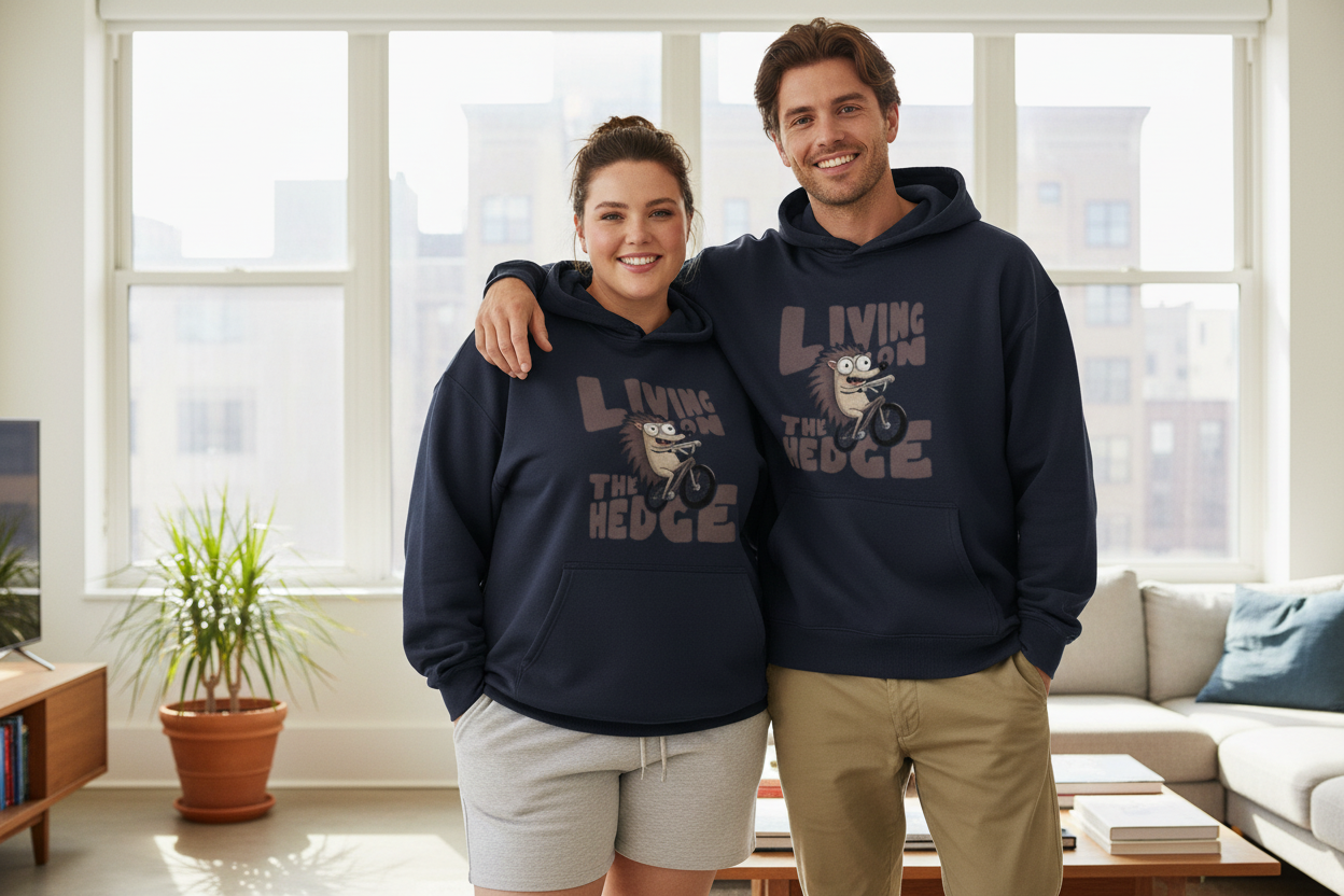 Living On The Hedge Graphic Hoodie | Premium 400 GSM Heavyweight Cotton | Unisex Oversized Fit