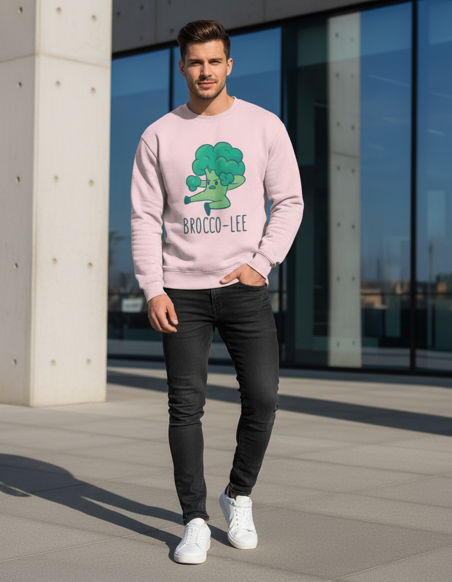 Brocco-Lee Pun Graphic Sweatshirt | 300 GSM Heavyweight Cotton Crewneck
