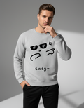 "Swag" Confidence Graphic Sweatshirt | Cool Doodle Face 300 GSM Fleece
