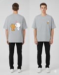 Milk & Mocha Bear Couple Oversized T-Shirt | Dreamy Unisex Tee